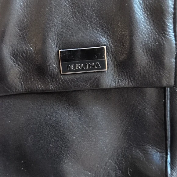 Black Leather Perlina Sling Bag - Picture 2 of 4